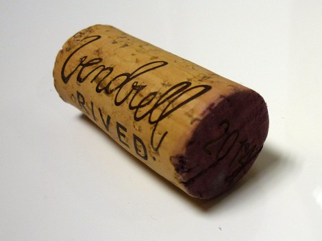 Detalle del tapón de corcho del vino Serè de Vendrell Rived.