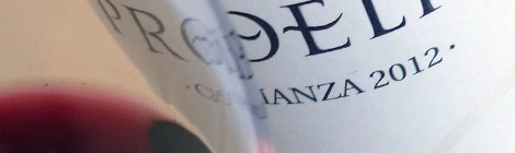 El vino Proelio Crianza 2012 en la copa.
