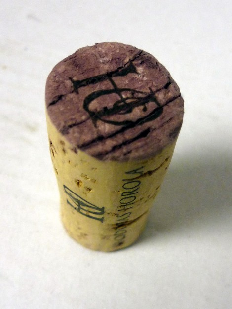 Tapón de corcho del vino Horola.